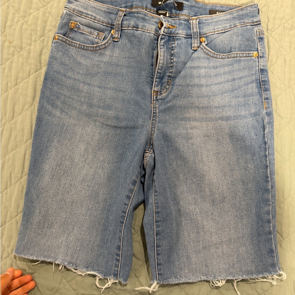 Bandolino Light Blue Denim High-Rise Shorts